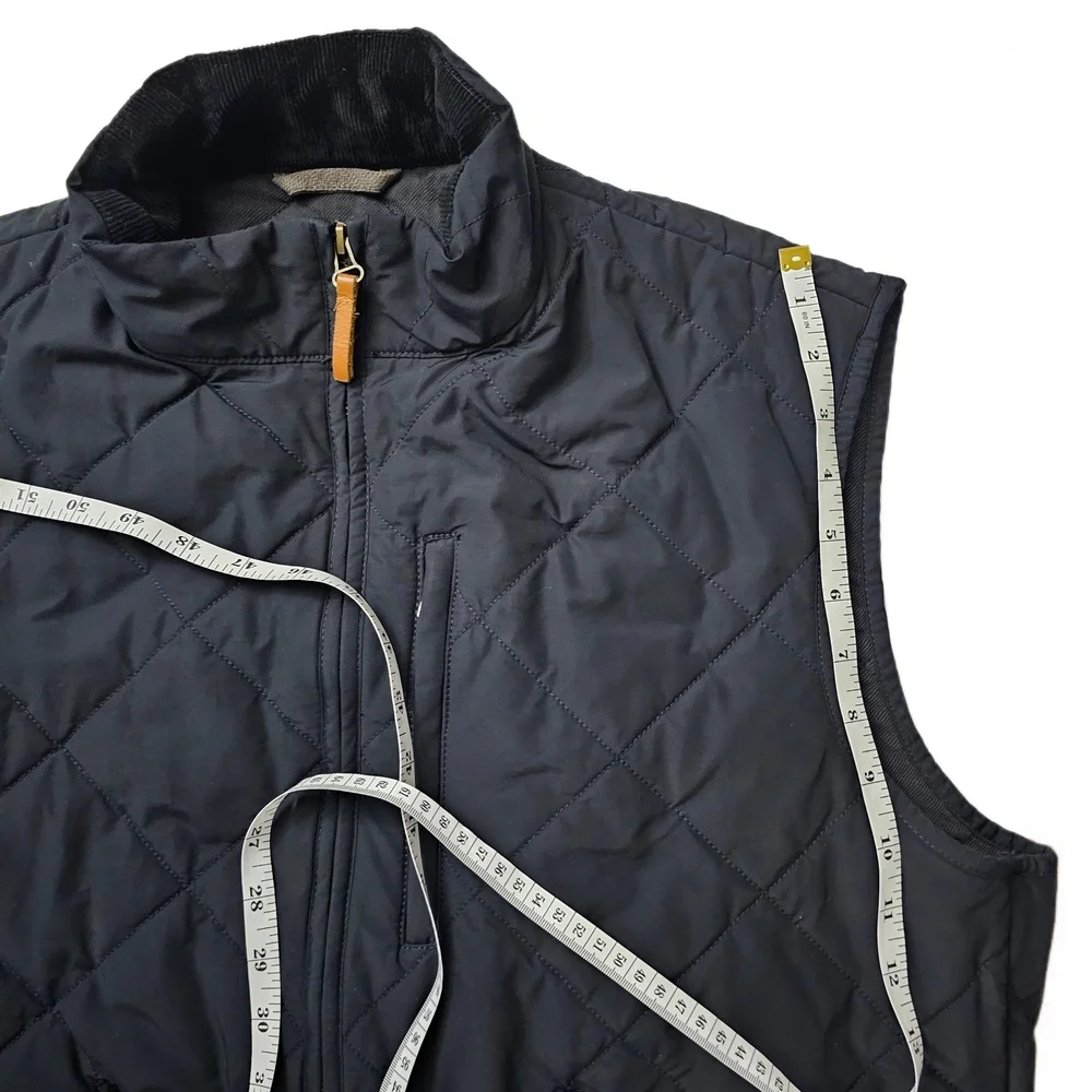 J. Crew Sussex Quilted Primaloft Vest Jacket Coat Navy Blue Men's